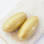 18x40 mm Paper Mache Olive Bead Golden Khaki x 2 pc(s)