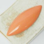 23x62 mm Big Navette Beadingschool Art Cabochon Coral on light clay x 1 pc(s)