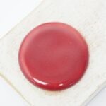 36 mm  Round Beadingschool Art Cabochon Red Wine on light clay x 1 pc(s)