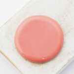 36 mm  Round Beadingschool Art Cabochon Salmon Rose on light clay x 1 pc(s)