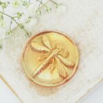 31 mm Dragonfly glass cabochon Light Topaz Rainbow x 1 pc(s)