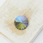 16 mm rivoli round glass cabochon Ghost Light x 1 pc(s)