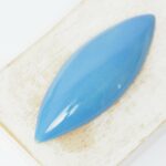 23x62 mm Big Navette Beadingschool Art Cabochon Sky blue on light clay x 1 pc(s)