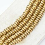 4.5 mm Preciosa Round Rondelle Smoked Topaz in Raw setting x 10 pc(s)