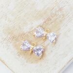 6x12 mm Butterfly crystal connector Sparkly Violet in gold setting x 2 pc(s)