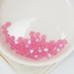 4 mm Preciosa bicone beads Rose AB Matt x 50 pc(s)