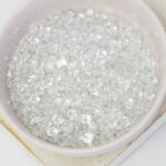 2x4 mm Cubic Zirconia Round charms Crystal Clear x 50 pc(s)