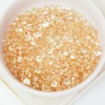 2x4 mm Cubic Zirconia Round charms Peach x 50 pc(s)