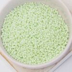 15/0 Miyuki seed beads 55103 White Opaque Pastel Green x 5 g