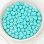 4 mm Round Glass beads Turquoise x 60 pc(s)