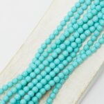 3 mm Round Glass beads Turquoise 100 x  pc(s)