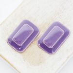 16x23 mm Tile Beadingschool Art Cabochon Mauve on light clay x 2 pc(s)