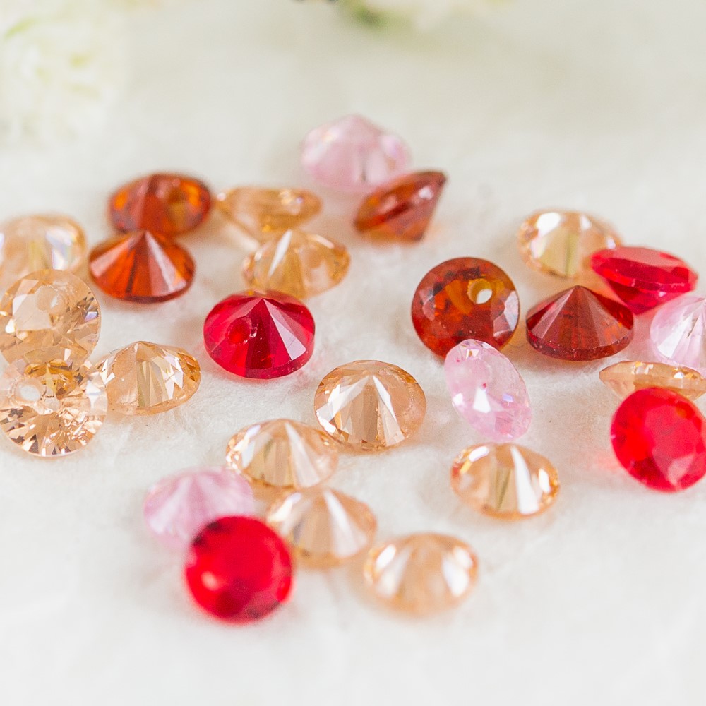 Round Cubic Zirconia charms