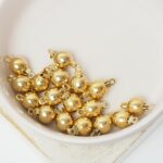 5 mm Gold Plated Neumann Ball clasp x 1 pc