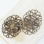 25x35 Flame Brooch Antique bronze x 2 pc(s)