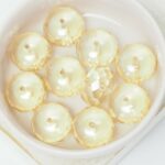 12x17 mm Faceted donut beads Crystal Champagne Luster x 4 pc(s)