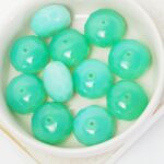 12x17 mm Faceted donut beads Opal Turquoise x 4 pc(s)