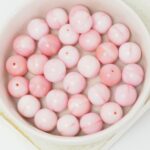 10 mm Round Glass beads Opaque Pink x 10 pc(s)