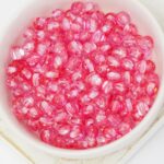 6 mm Round Glass beads Crystal Pink x 40 pc(s)