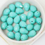 10x13 mm pear beads 63130 Opaque Turquoise x 6 pc(s)