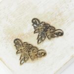 14x20 mm The summer triangle filigree Antique bronze x 2 pc(s)
