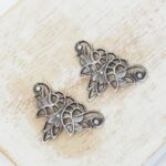 14x20 mm The summer triangle filigree Antique silver x 2 pc(s)