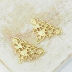 14x20 mm The summer triangle filigree Gold-colored x 2 pc(s)
