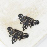 14x20 mm The summer triangle filigree Gunmetal x 2 pc(s)