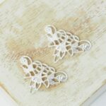 14x20 mm The summer triangle filigree Silver-colored x 2 pc(s)