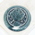 36 mm Explorer Beadingschool Art Cabochon Space Blue on light clay x 1 pc(s)