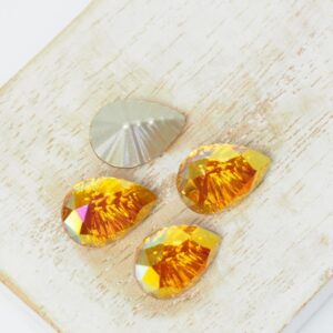 Ripple Pear glass cabochons