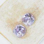 12 mm cushion cut glass cabochon  Violet x 2 pc(s)