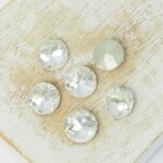 8 mm round glass cabochon with lotus flower Crystal x 6 pc(s)