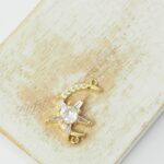 14x21 mm Moon & Star connector Gold-colored x 1 pc(s)