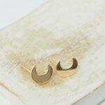 8x9 mm Little Moon Earstud Gold-colored x 2 pc(s)