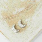 3x8 mm Cute Moon Pendant  Platinum-colored x 2 pc(s)