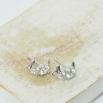 7x11 mm Luxury Moon earstud Platinum-colored x 2 pc(s)