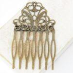 38x65 mm Simple Liane Hair Comb Antique bronze x 2 pc(s)