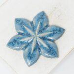 33x38 mm Big Star Beadingschool Art Cabochon Dark Sky Blue on light clay x 1 pc(s)