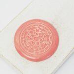 36 mm Constellations Beadingschool Art Cabochon Vintage Pink on light clay x 1 pc(s)