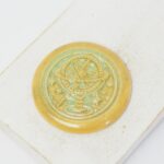 36 mm Explorer Beadingschool Art Cabochon Enchanted Green on light clay x 1 pc(s)