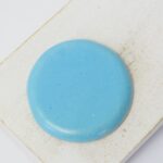 36 mm Round Beadingschool Art Cabochon Matt Light Turquoise on light clay x 1 pc(s)