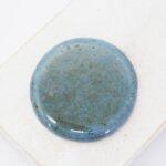 36 mm Round Beadingschool Art Cabochon Steel Blue on light clay x 1 pc(s)