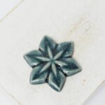 24x27 mm Small Star Beadingschool Art Cabochon Space Blue on light clay x 1 pc(s)
