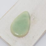 24x36 mm Teardrop Beadingschool Art Cabochon Soft Light Green on light clay x 1 pc(s)