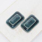 16x23 mm Tile Beadingschool Art Cabochon Space Blue on light clay x 2 pc(s)