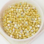 4 mm / ss16 Preciosa Chaton Montee Crystal AB in Gold-colored setting x 20 pc(s)