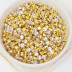 4 mm / ss16 Preciosa Chaton Montee Violet in Gold-colored setting x 20 pc(s)