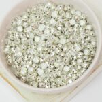 4 mm / ss16 Preciosa Chaton Montee White Opal in Silver-colored setting x 20 pc(s)