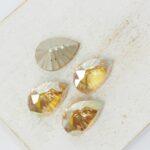 10x14 mm Ripple Pear glass cabochon Crystal Sun x 4 pc(s)